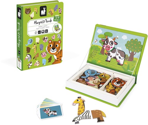 Janod Magnetibook - Educatief Magneetboek Dieren met 30 Magneten-2
