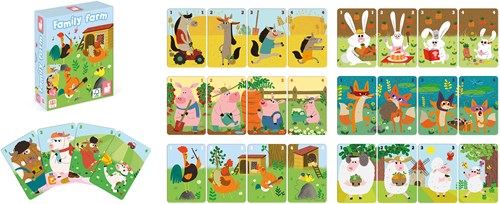 Janod kwartetspel boerderij - educatief kaartspel voor kinderen-2
