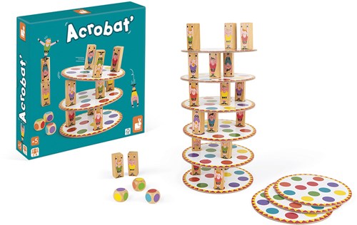 Janod Behendigheidsspel Acrobaten Toren - Spel voor Kinderen en Gezinnen-2
