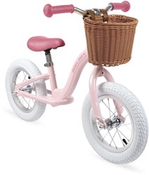 Janod draisienne métal rose - look rétro vintage avec panier