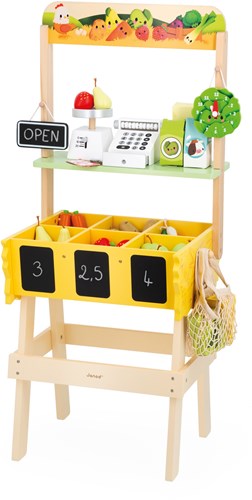 Janod houten boerderijwinkel - speelgoed marktkraam met accessoires-2