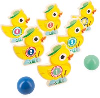 Janod jeu de quilles en bois - Applepop canards bowling pour enfants-3