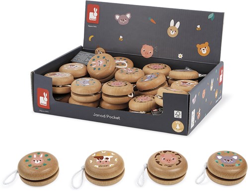 Janod pocket yoyo - jouet classique en bois pour enfants-2