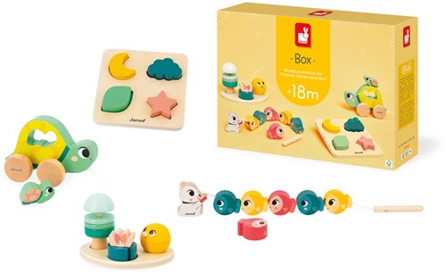 Janod - Speelset motorische vaardigheden 18 maanden - Educatief houten speelgoed-2
