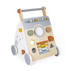 Janod houten loopwagen Sweet Cocoon - baby duwwagen met activiteiten
