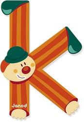 Janod houten letter K - Clown magnetisch speelgoed voor kinderen