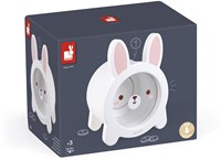 Janod tirelire - lapin en bois avec fenêtre transparente pour enfants-2