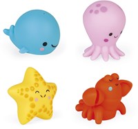 Janod Jouets de bain Figurine en spray Créatures de la mer
