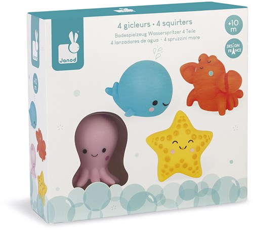 Janod Jouets de bain Figurine en spray Créatures de la mer-2