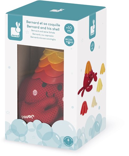 Janod badspeelgoed - heremietkreeft badspons en bekers voor waterpret-2