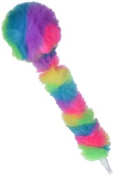 Pluche regenboog balpen kleurrijk schrijfwonder voor kinderen
