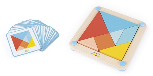 Janod tangram houten educatief speelgoed - kleurrijke puzzel voor kinderen-3