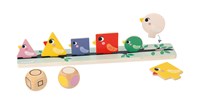 Janod jouet éducatif - trier les oiseaux par couleur, taille et forme - jeu en bois
