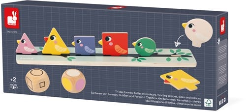 Janod Pedagogie - Vogels sorteren op kleur, grootte en vorm-2
