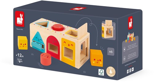 Janod houten vormenstoof - educatief speelgoed voor peuters en kleuters
