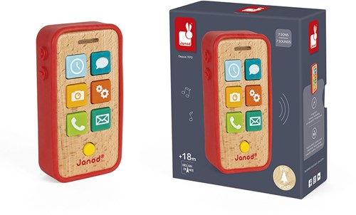 Janod houten speelgoed telefoon met geluid - interactief kinderspeelgoed-3