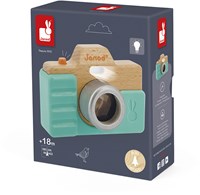 Janod appareil photo en bois avec son et flash - pour enfants-3