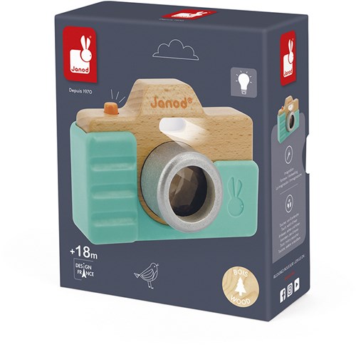 Janod appareil photo en bois avec son et flash - pour enfants-3