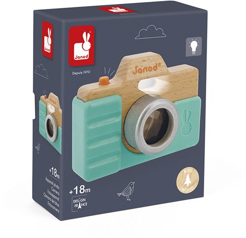 Janod appareil photo en bois avec son et flash - pour enfants-2