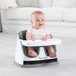 Ingenuity baby stoelverhoger 2-in-1 grijs wit - babyzitje