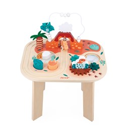 Janod Dino - Houten activiteitentafel met dinosaurussen en 8 speelfuncties