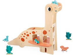 Janod houten dino garage - speelgoed voor dinosaurussenliefhebbers - FSC hout