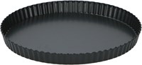 Alpina quichevorm bakvorm met losse bodem Ø28 x 3,5 cm zwart