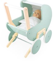 Janod Zen - Houten poppenwagen voor kinderen tot 42 cm poppen