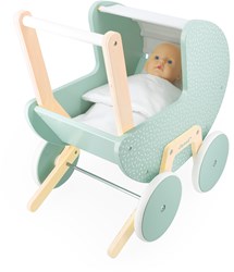 Janod Zen - Landau en bois pour poupées jusqu'à 42 cm, dès 18 mois