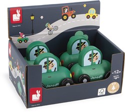 Janod houten auto - Crossroads donkergroen - FSC speelgoed - motoriek
