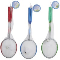 Badmintonset sport speelgoed - 2 rackets en shuttle multicolor
