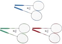 Badmintonset sport speelgoed - 2 rackets en shuttle multicolor-2