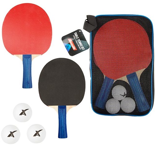 Toi-Toys tafeltennis set met 2 batjes en 3 ballen in opbergtas-2