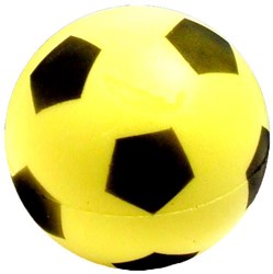 Softbal foam geel - speelgoed bal 20 cm voor binnen en buiten