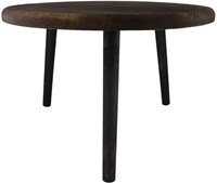 Bijzettafel paulowniahout zwart meerkleurig Ø58xh38cm design