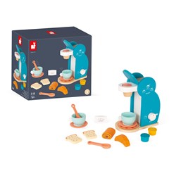 Janod houten koffiezetapparaat ontbijtset - speelgoedkeuken accessoire