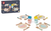 Janod vaisselle en bois - service pour enfants et jeu d’imitation-2