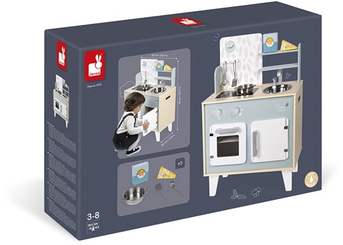 Janod houten speelgoedkeuken Plume met accessoires - speelkeuken