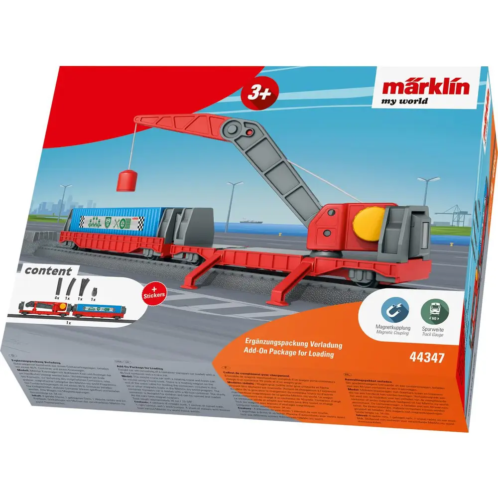 Märklin H0 coffret d'extension jouet camion-grue et conteneur