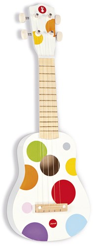 Janod Confetti - Ukulélé pour enfants - Instrument de musique en bois coloré
