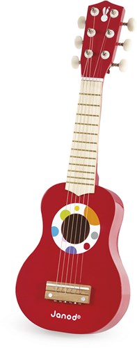 Janod guitare jouet - Guitare en bois Confetti pour enfants - plaisir musical