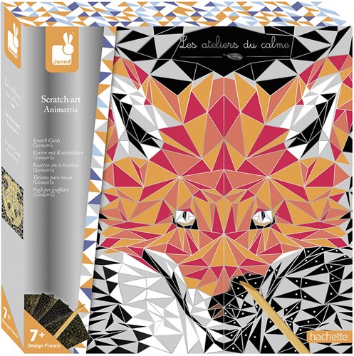 Janod Scratch Art Animetrics - Jouet créatif thème animaux