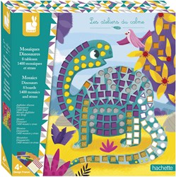Janod set de mosaïque dinosaure - loisir créatif pour enfants