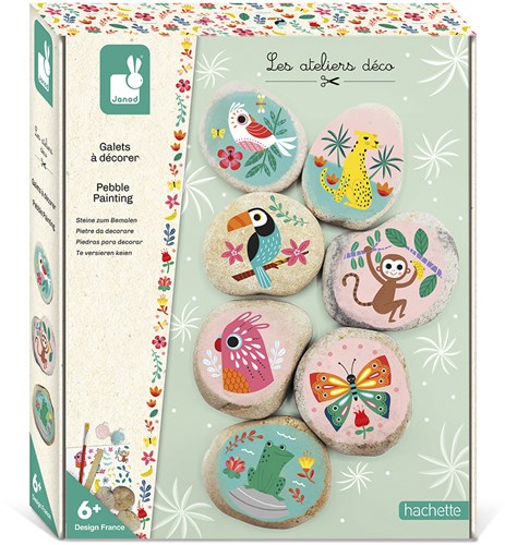 Janod Atelier Deco - Creatieve knutselset stenen verven en versieren