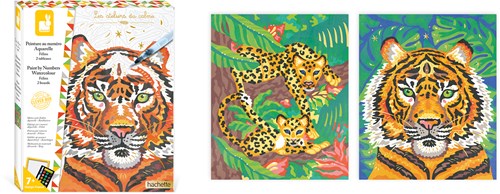 Janod kit peinture par numéros félins aquarelle-2