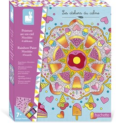 Janod coffret créatif peinture arc-en-ciel mandalas pour enfants