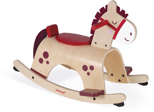 Janod Cheval à bascule en bois Poney