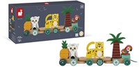 Janod Tropik - Houten Trekfiguur Trein Tropen Express - Educatief Speelgoed-3