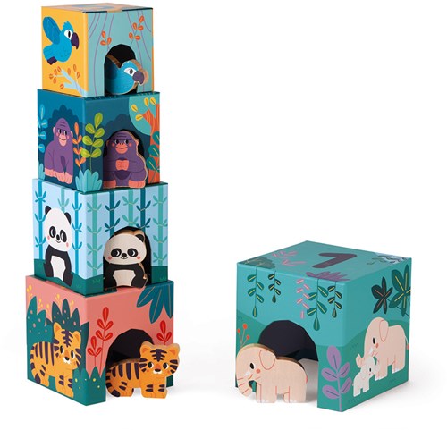 Janod WWF Tour d'empilage avec figurines