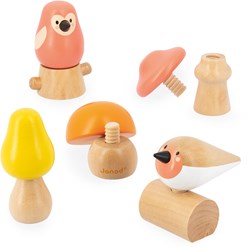 Janod WWF - Leer Schroeven met Vogels en Paddestoelen